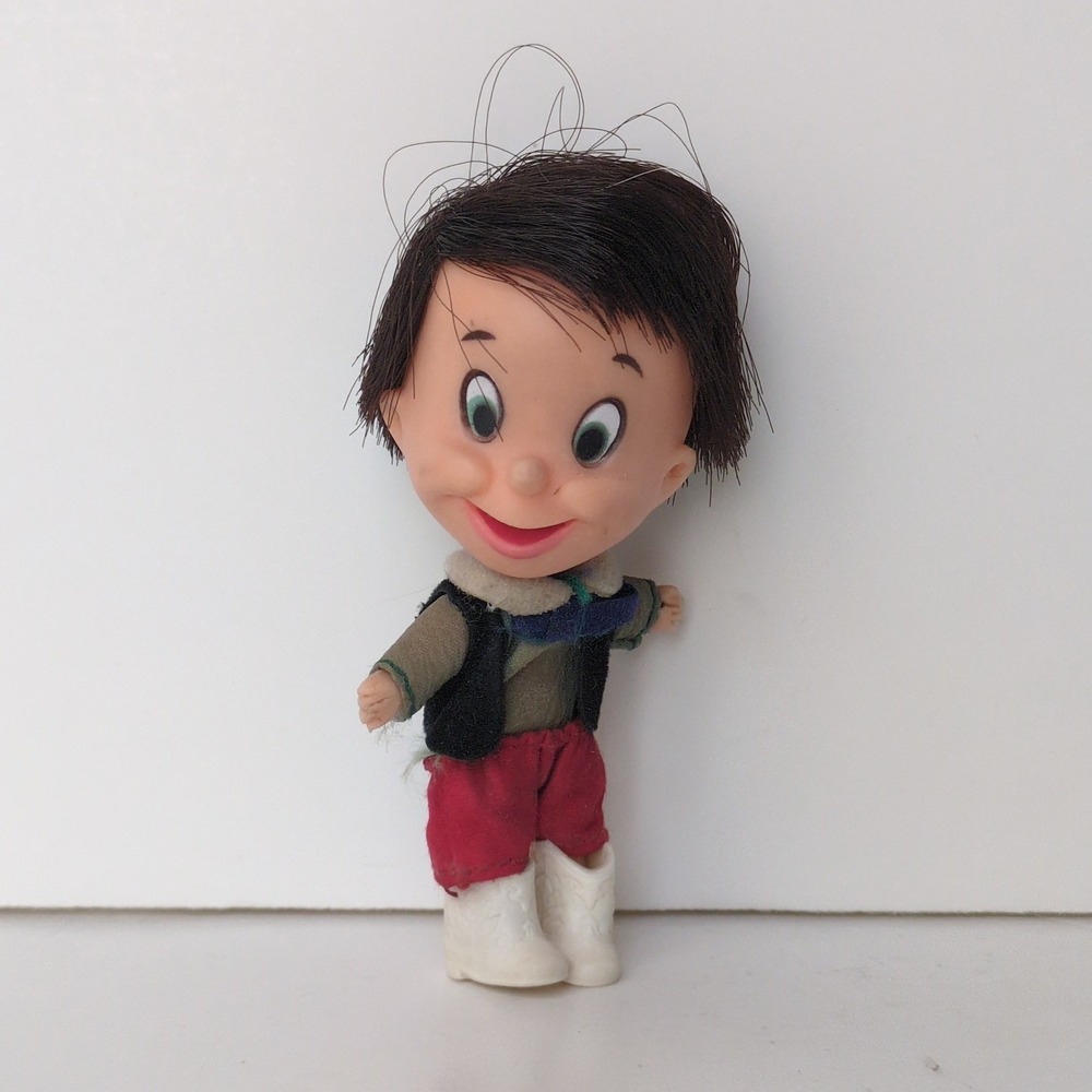 Vtg 60s Storykins Disney Pinocchio Miniature‎ Doll Retro Figure